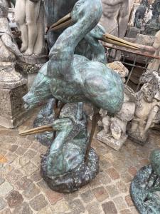coppia di emù in bronzo